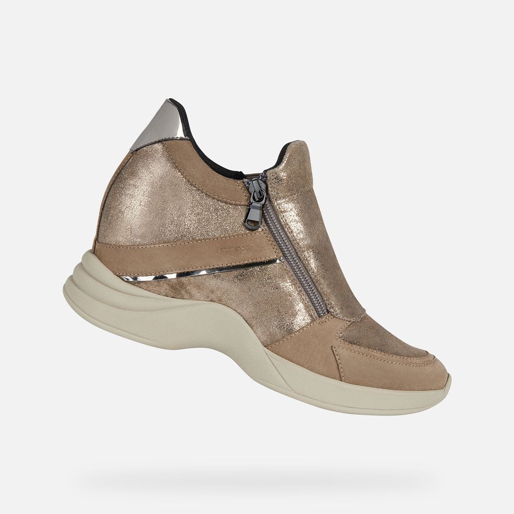 Geox Bayan Spor Ayakkabı Koyu Bej Rengi - Armonica - NKF-953187